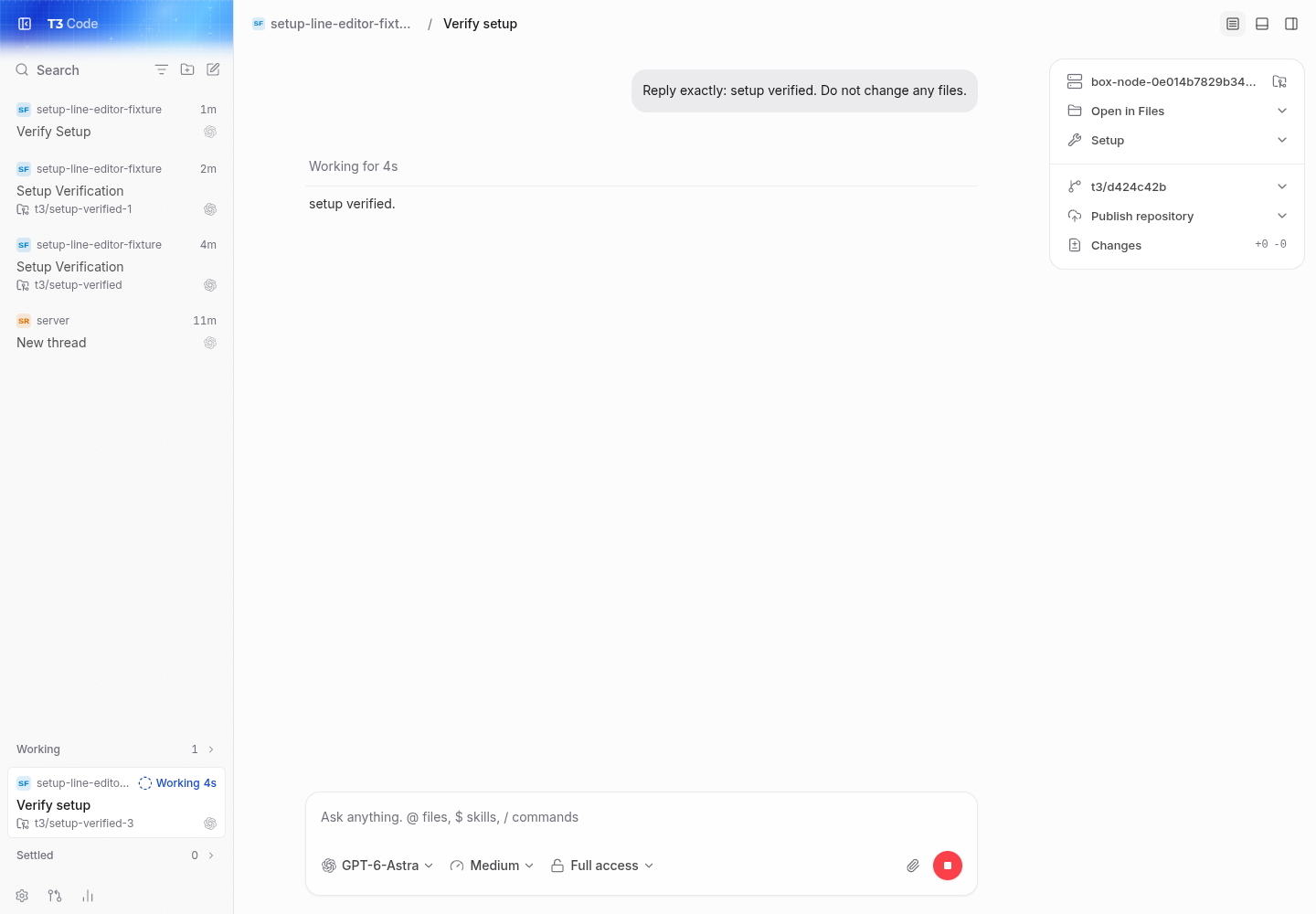 replacement completes setup and starts the agent