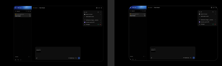 Lone image, before (left) and after (right): corners match the 16px text bubbles and the edge is drawn inside