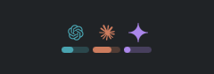 Colored provider icons and usage meters in the Standard panel