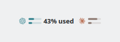 Optional usage text beside its provider’s quota capsules