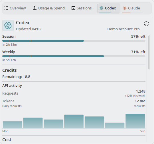 Codex provider detail