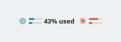 Optional usage text beside its provider’s quota capsules
